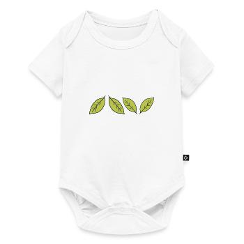 vier Blätter blatt symbol - Baby Premium Kurzarmbody - Weiß - Vorne