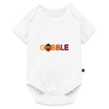 Gobble Turkey Kids Thanksgiving - Baby Premium short-sleeve bodysuit - white - Front
