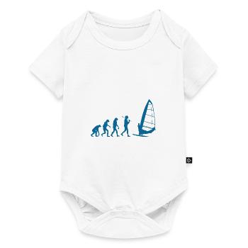 Windsurfing Evolution Windsurfer Wind Water - Baby Premium short-sleeve bodysuit - white - Front