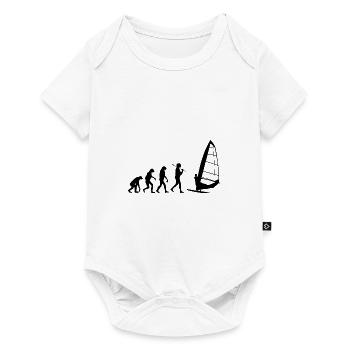 Windsurfing Evolution Windsurfer Wind Water - Baby Premium short-sleeve bodysuit - white - Front