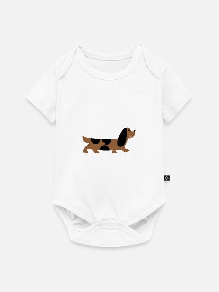 dackel - Baby Premium Kurzarmbody - Weiß