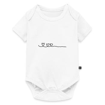 Ligne Coeur Trois Coeurs - Body à manches courtes Premium Bébé - blanc - Devant