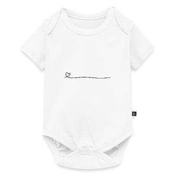 Icône de la ligne de cœur - Body à manches courtes Premium Bébé - blanc - Devant