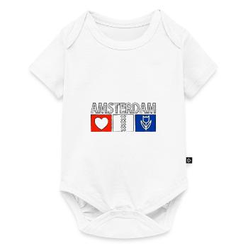 Amsterdam mit Herz - Baby Premium Kurzarmbody - Weiß - Vorne
