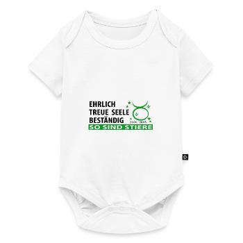 Sternzeichen Stier - Eigenschaften - Baby Premium Kurzarmbody - Weiß - Vorne