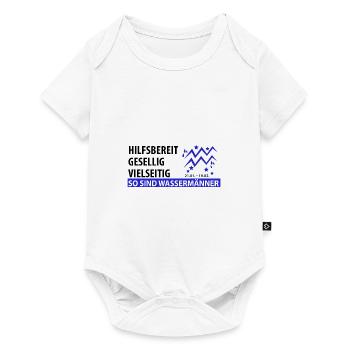 Sternzeichen Wassermann - Eigenschaften - Baby Premium Kurzarmbody - Weiß - Vorne