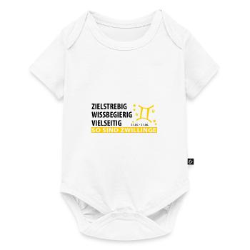 Sternzeichen Zwilling - Eigenschaften - Baby Premium Kurzarmbody - Weiß - Vorne