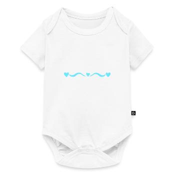 Vague de cœurs de la ligne bleue - Body à manches courtes Premium Bébé - blanc - Devant
