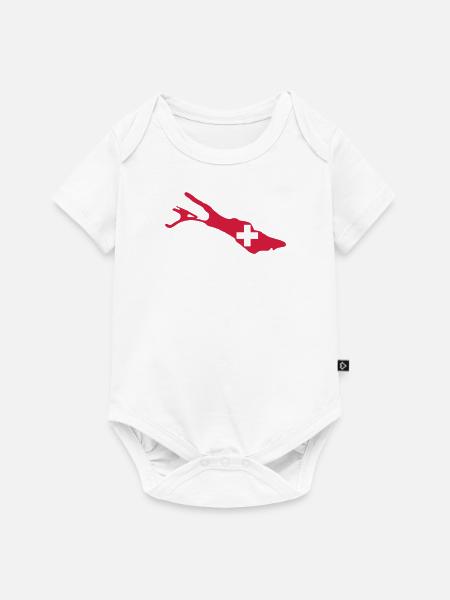 Bodensee Switzerland - Baby Premium Kurzarmbody - Weiß