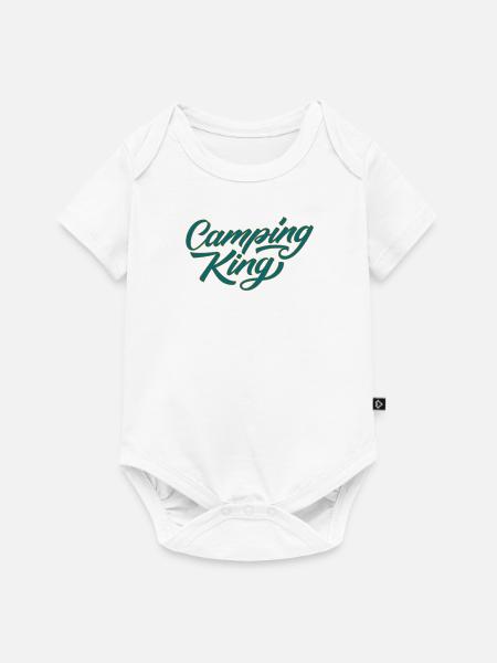 Camping King - Baby Premium Kurzarmbody - Weiß