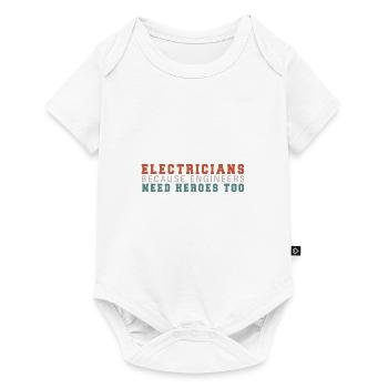 Lustige Elektriker Sprüche I Eliktriker - Baby Premium Kurzarmbody - Weiß - Vorne