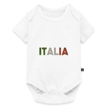 Motif drapeau Italie Italie - Body à manches courtes Premium Bébé - blanc - Devant