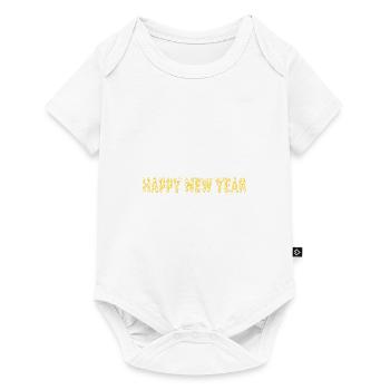Bonne année - étoiles jaunes - Body à manches courtes Premium Bébé - blanc - Devant