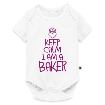 Keep Calm Baker Cool Baker Gift - Baby Premium short-sleeve bodysuit - white - Front