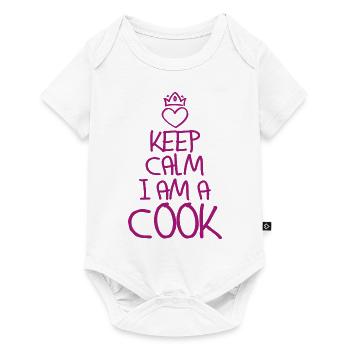Keep Calm Cook Cool Cook Cadeau - Body à manches courtes Premium Bébé - blanc - Devant