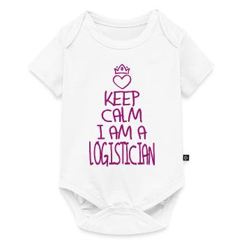 Gardez calme Logisticien cool Logisticien Cadeau - Body à manches courtes Premium Bébé - blanc - Devant
