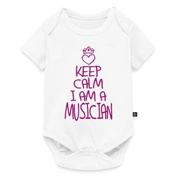 Keep Calm Musicien Cool Musicien Cadeau - Body à manches courtes Premium Bébé - blanc - Devant