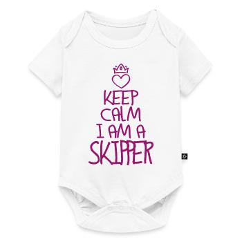 Gardez calm Skipper cool skipper cadeau - Body à manches courtes Premium Bébé - blanc - Devant