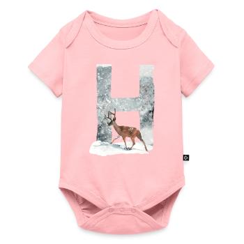 H – caractère décoratif – hiver - Body à manches courtes Premium Bébé - rose - Devant