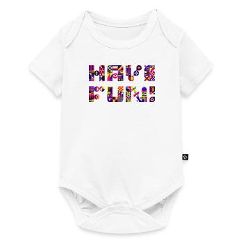 Have Fun (Text, Geometrisches Muster, Bunt) - Baby Premium Kurzarmbody - Weiß - Vorne