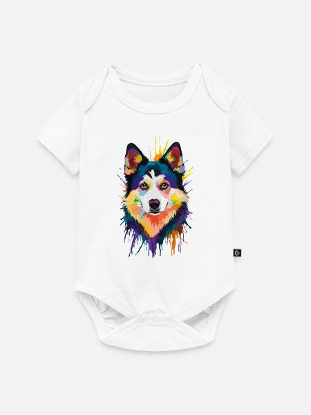 Alaskan Klee Kai - Baby Premium Kurzarmbody - Weiß