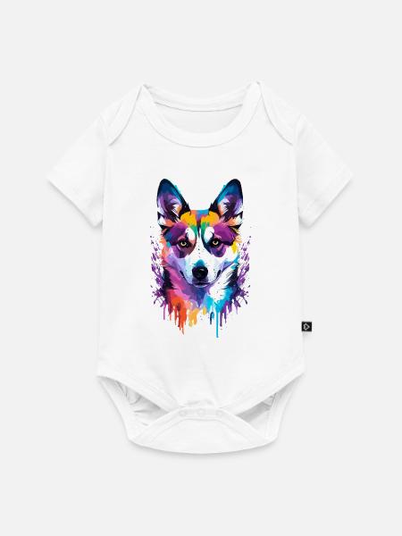 Alaskan Klee Kai - Baby Premium Kurzarmbody - Weiß