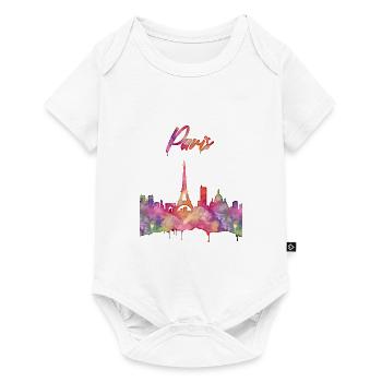 Paris la ville de l'amour! - Body à manches courtes Premium Bébé - blanc - Devant