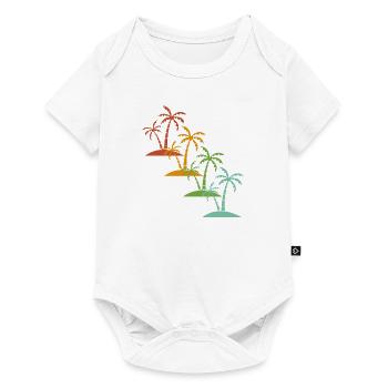 Retro palm trees - Baby Premium short-sleeve bodysuit - white - Front