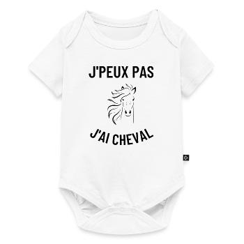 J'peux pas j'ai cheval - Body à manches courtes Premium Bébé - blanc - Devant