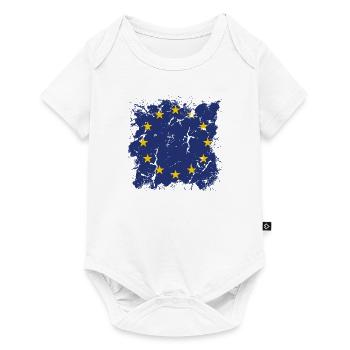 Drapeau de l’Europe EU Euro Drapeau européen - Body à manches courtes Premium Bébé - blanc - Devant