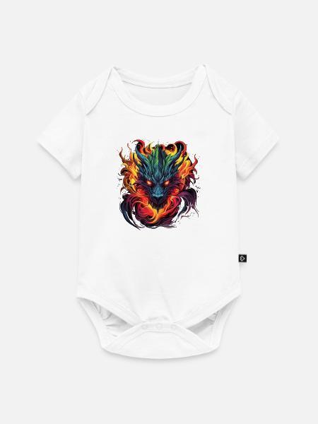 Feuerdrache - Baby Premium Kurzarmbody - Weiß
