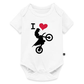 love jump - Baby Premium Kurzarmbody - Weiß - Vorne
