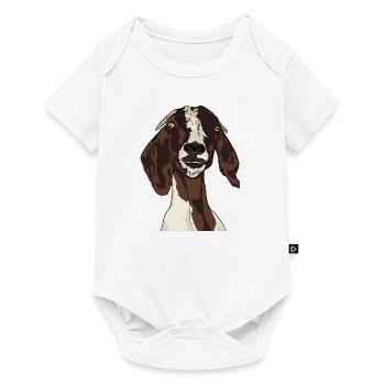 Ziege - Baby Premium Kurzarmbody - Weiß - Vorne