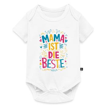 Mama ist die Beste - Baby Premium Kurzarmbody - Weiß - Vorne