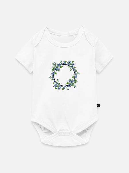 Blumenring - Baby Premium Kurzarmbody - Weiß