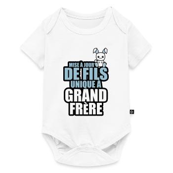 mise à jour de fils unique a grand frère - Body à manches courtes Premium Bébé - blanc - Devant