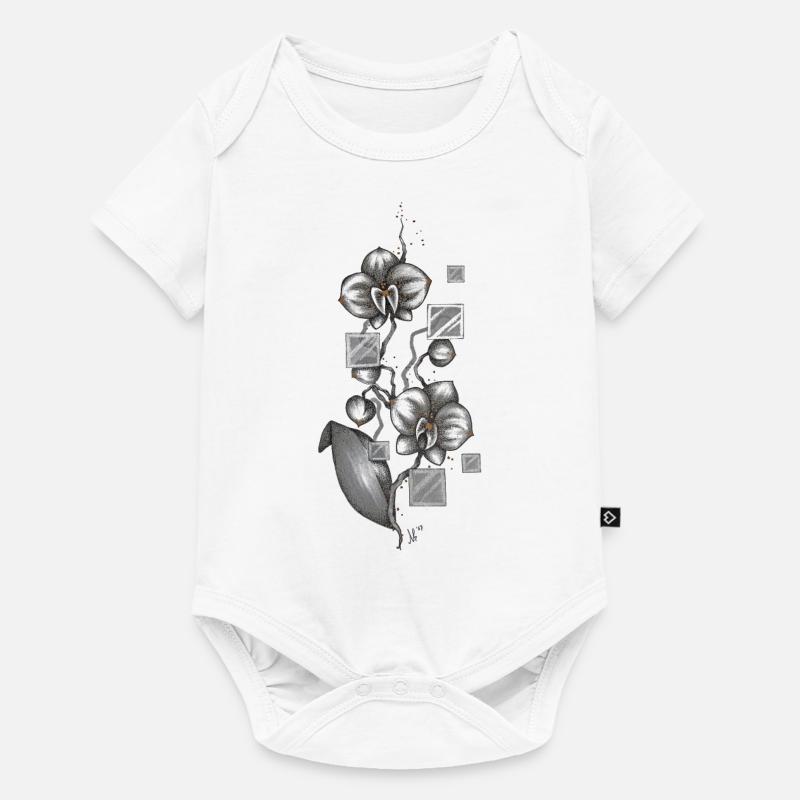 orchidée - Body à manches courtes Premium Bébé - blanc