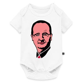 francois hollande president leader 3 - Body à manches courtes Premium Bébé - blanc - Devant