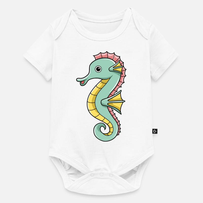 hippocampe - Body à manches courtes Premium Bébé - blanc