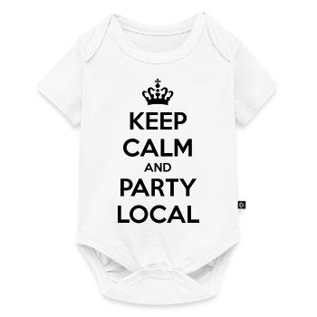 DUTCH KEEP CALM AND PARTY LOCAL BLACK - Baby Premium short-sleeve bodysuit - white - Front