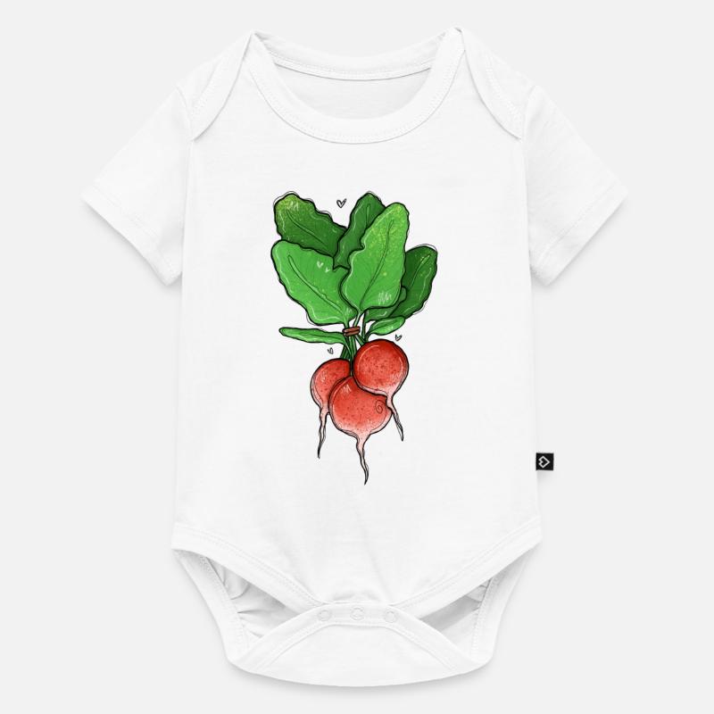 Illustration de radis - Body à manches courtes Premium Bébé - blanc