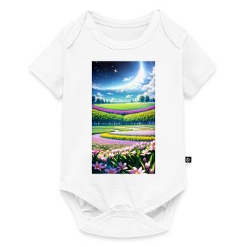 Paysage avec 4 zones, IA générative - Body à manches courtes Premium Bébé - blanc - Devant