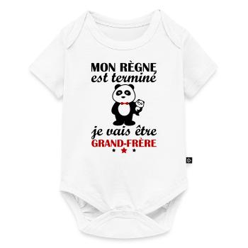 Mon règne est terminé, grand-frère, Panda - Body à manches courtes Premium Bébé - blanc - Devant