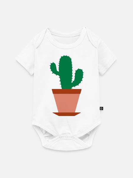 Kaktus - Baby Premium Kurzarmbody - Weiß