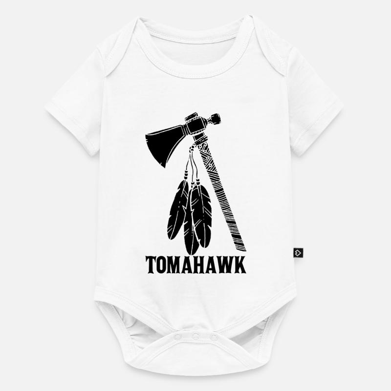 Tomahawk noir - Body à manches courtes Premium Bébé - blanc