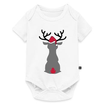 Orignal avec chapeau de Noël - Body à manches courtes Premium Bébé - blanc - Devant