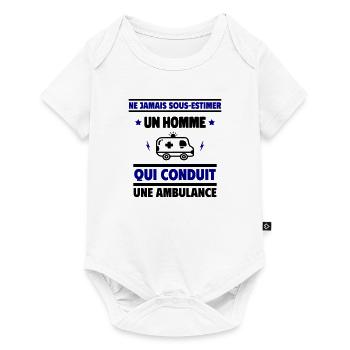 Un homme qui conduit une ambulance - Body à manches courtes Premium Bébé - blanc - Devant
