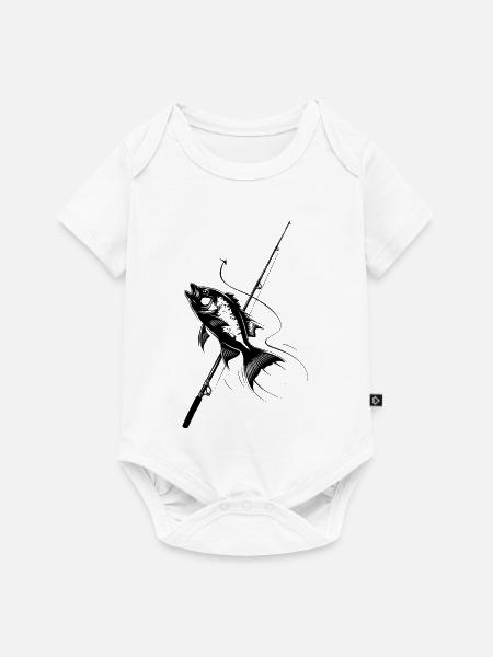 Angeln - Baby Premium Kurzarmbody - Weiß