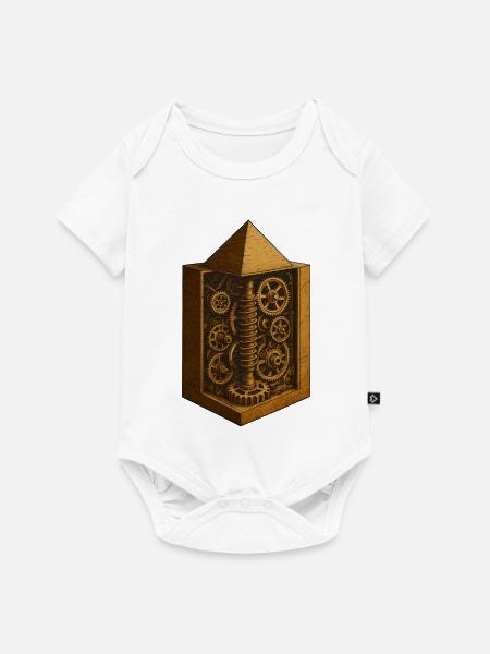 Pyramide von Chephren | Antike Getriebemechanik-Kunst - Baby Premium Kurzarmbody - Weiß