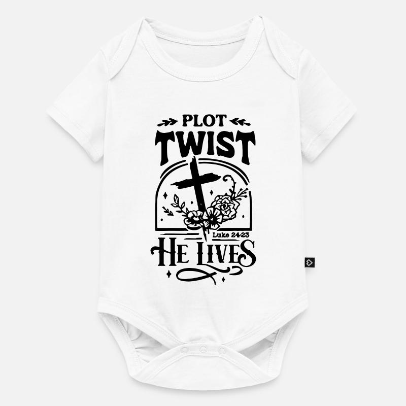 Plot Twist He Lives Easter Christian - Baby Premium short-sleeve bodysuit - white